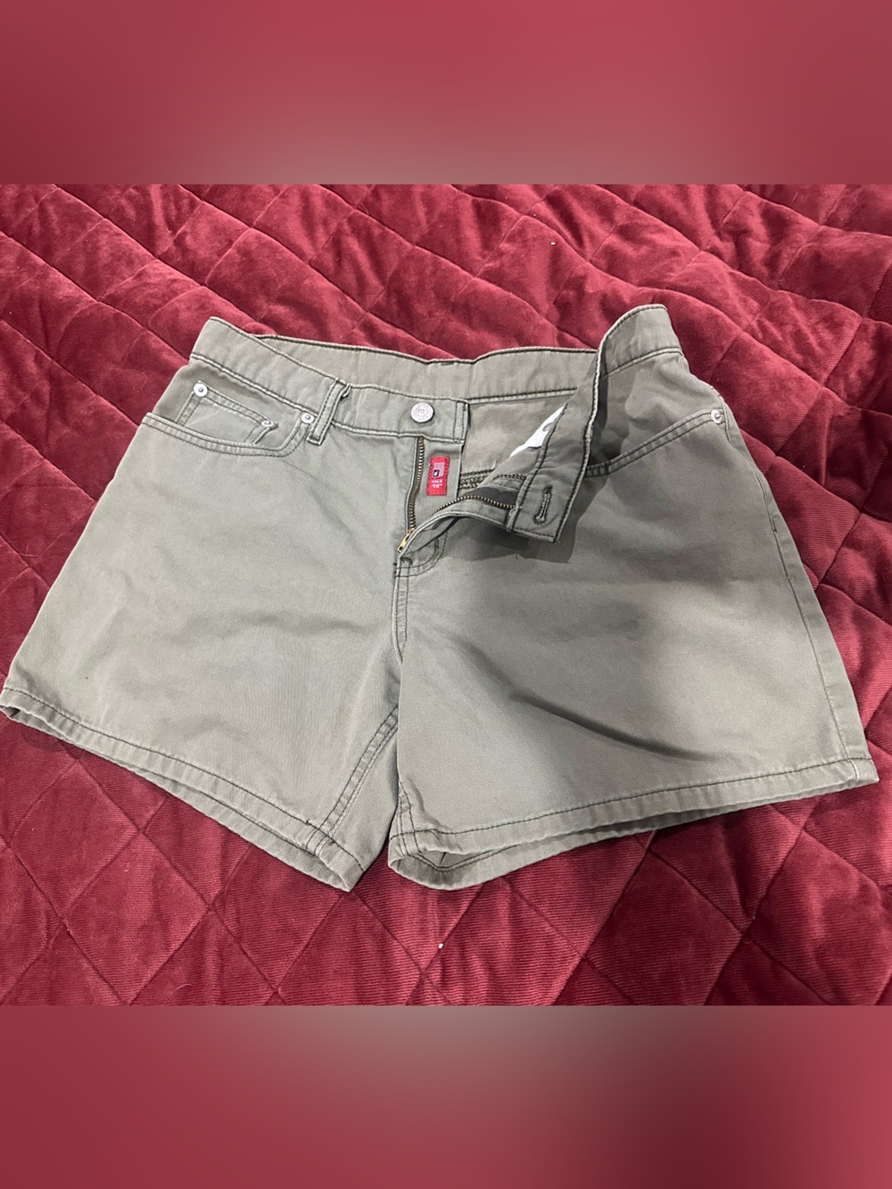 Ralph Lauren Olive Green Denim Shorts